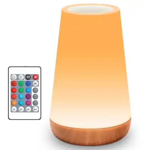Nachttischlampe Auxmir LED, Dimmbar Atmosphäre, 13 Farben