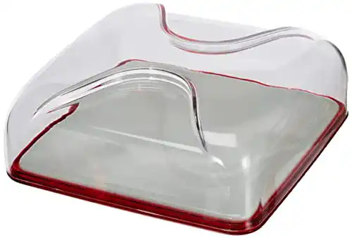 Käseglocke Guzzini Fratelli Gocce, Quadratische, SAN|Porcelain