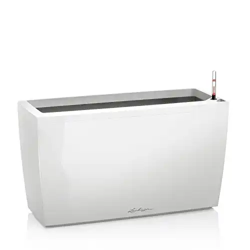Blumenkästen mit Wasserspeicher Lechuza Cararo Premium, Weiß