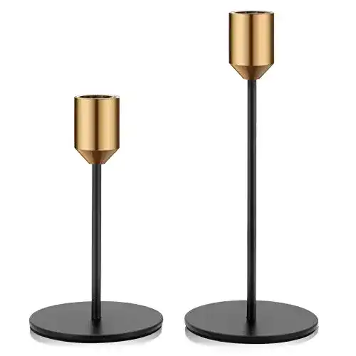 Kerzenständer WEIMIN 2er Set, Metall Kerzenhalter, Taper