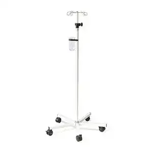 Infusionsständer Megro 1x , Stahl höhenverstellbar, weiß