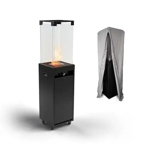 Gaskamin outdoor Planika Faro, schwarz tragbar und freistehend