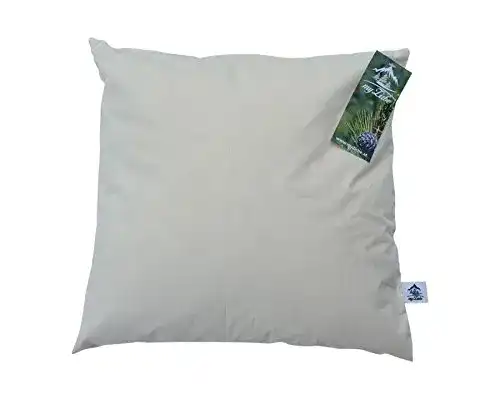 Zirbenkissen myZirbe Kopfkissen gefüllt mit Zirbenflocken, 40×40