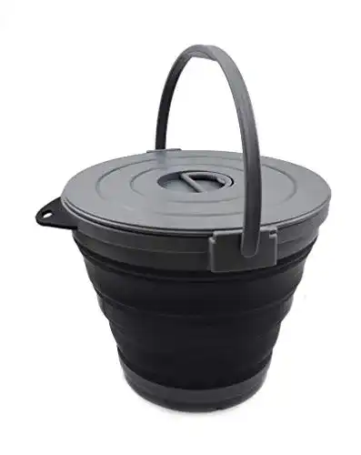 Falteimer SAMMART 10L Collapsible Fishing Bucket, Locking Lid