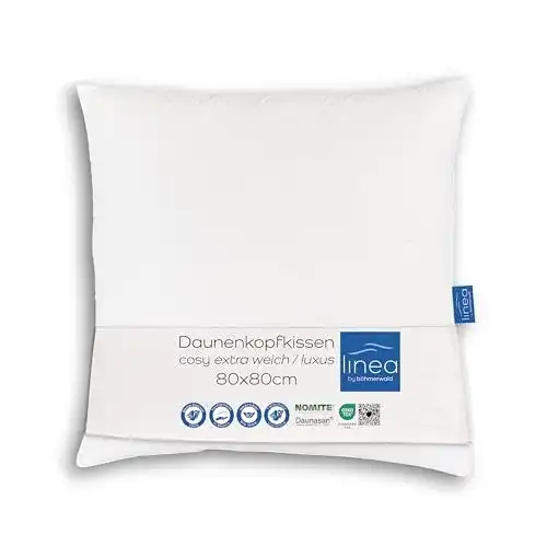 Daunenkissen Böhmerwald Luxus Kopfkissen, 100 % Daunen