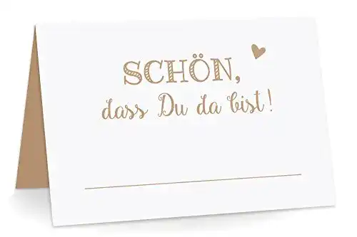 Tischkarten KuschelICH Premium Schön DASS Du da Bist mit Herz