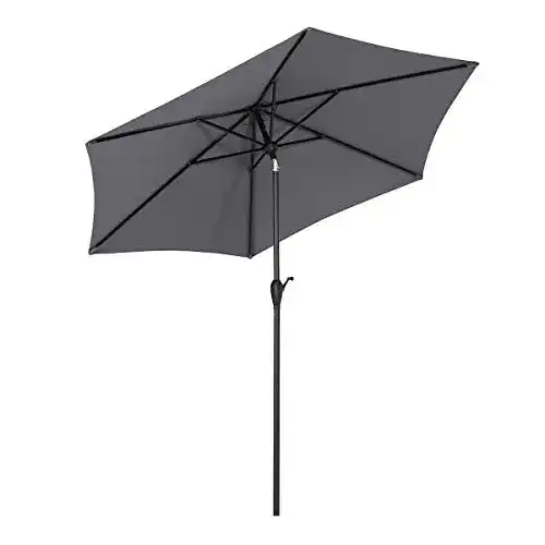 Sonnenschirm mit Kurbel Sekey 270cm Auto Tilt Kurbel, UPF50+
