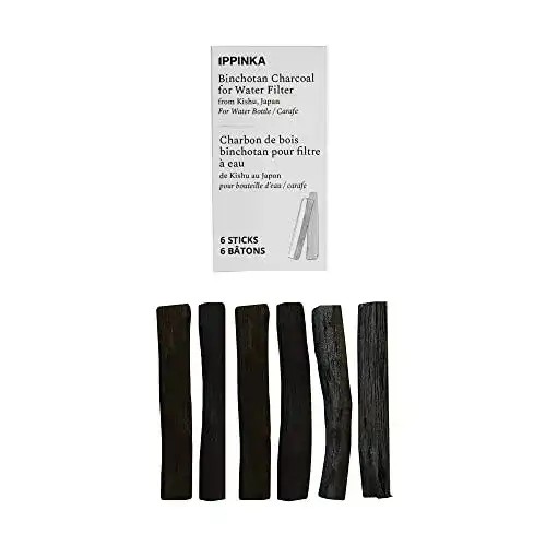 Binchotan-Aktivkohle IPPINKA Kishu Binchotan Slim, 6 Stück