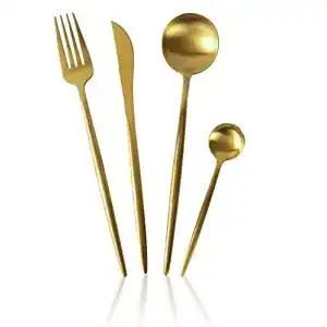 Besteck gold FORK YOU Besteck-Set Gold Matt 16 -teilig