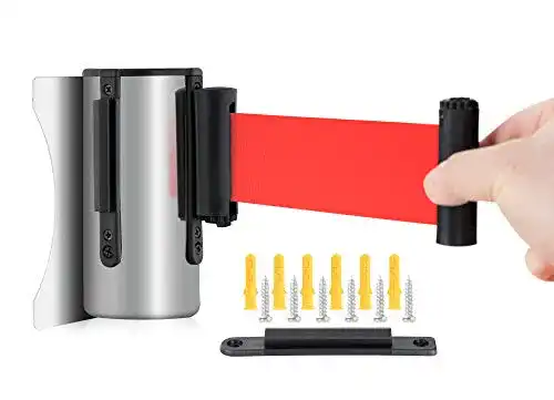 Absperrband ausziehbar Stagecaptain PLSW-300 SR Roter Gurt