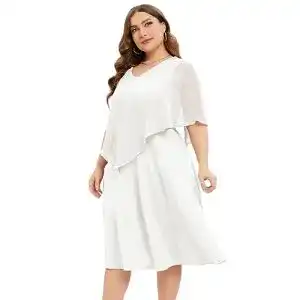 Abendkleid DRESSTELLS Damen Plus Größe Brautjungfernkleider Chiffon