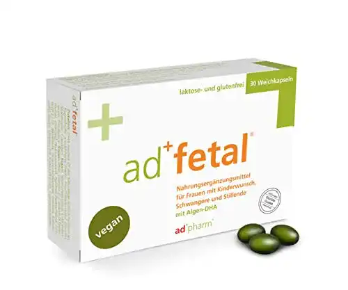 Schwangerschaftsvitamine adfetal VEGAN, 30 Weichkapseln