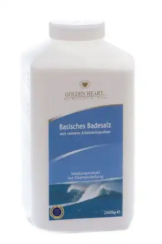 Basenbad Golden Heart Badesalz mit reinem Edelsteinpulver