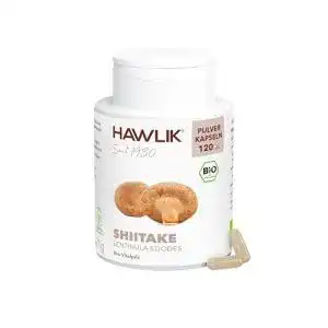 Shiitake-Kapseln Hawlik Vitalpilze, Shiitake Pulver, 120 Kapseln