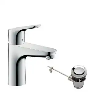 Waschtischarmatur hansgrohe Focus, mit Auslauf Höhe 100 mm