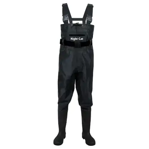 Wathose Night Cat für Männer Frauen Jagd mit Stiefeln wasserdichte atmungsaktive Crosswater Trägerhose