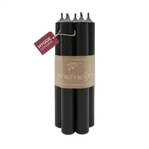 Schwarze Kerzen Infinity Boxes Kerzen-Set, 7-TLG, ca. L18 cm