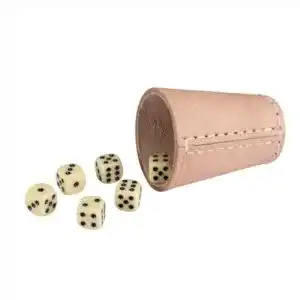 Würfelbecher GICO Qualitäts (echt Leder) Standard (9 cm)