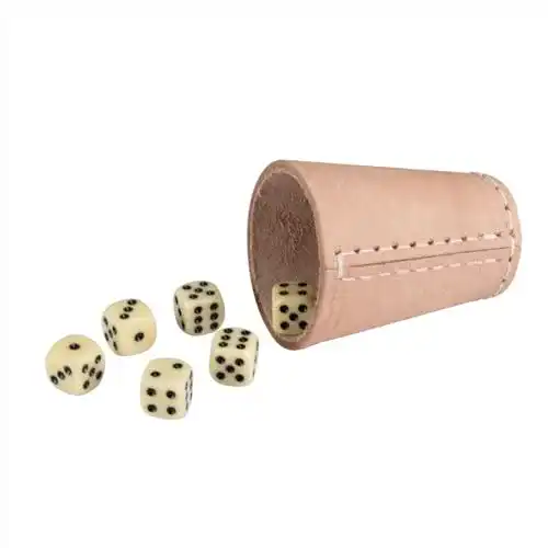 Würfelbecher GICO Qualitäts (echt Leder) Standard (9 cm)