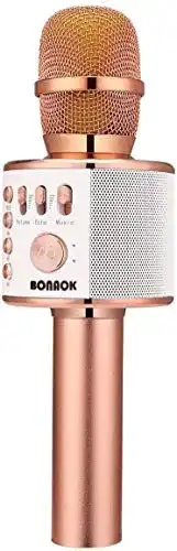 Bluetooth-Mikrofon BONAOK Bluetooth Karaoke Mikrofon Kinder