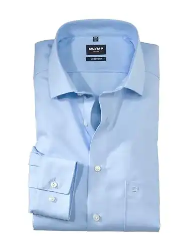 Olymp-Hemd OLYMP Herren Oberhemd Langarm Luxor, Uni