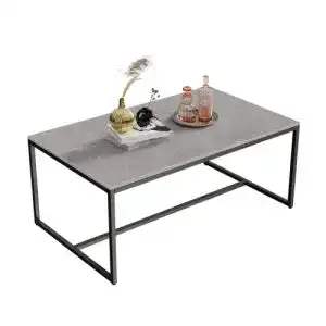 Marmor-Couchtisch FATIVO Couchtisch Modern Grau Metallgestell