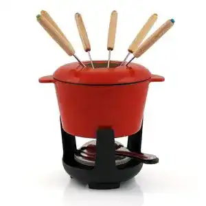 Fondue BBQ-Toro Gusseisen Set für 6 Personen, 1 Liter, 13 teilig