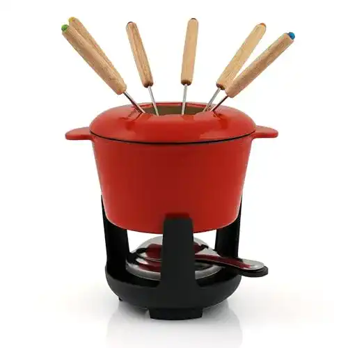 Fondue BBQ-Toro Gusseisen Set für 6 Personen, 1 Liter, 13 teilig
