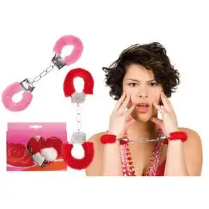 Plüsch-Handschellen PARTY DISCOUNT ® Handschellen, rot