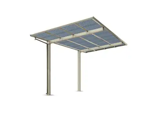 Carport XIMAX Swingline Edelstahl-Look 75 kg/m2, 531 x 275 x 283 cm, Komplettbausatz