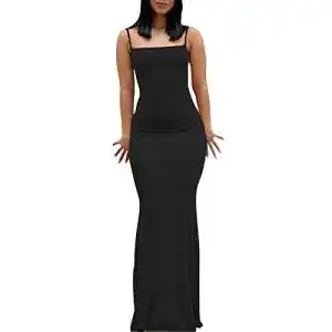 Abendkleid ABINGOO Damen Spaghettiträger Figurbetontes Ärmellos