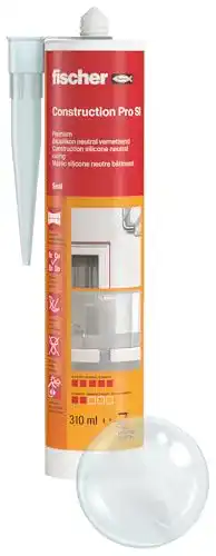 Silikon transparent fischer 53090 Bausilicon DBSA, geruchsarm