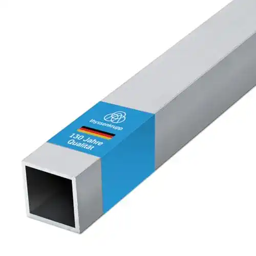 Alu-Rechteckrohr thyssenkrupp 25 x 25 x 2 mm in 2000 mm Länge