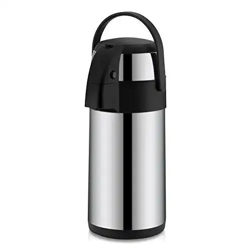 Pumpkanne 3 Liter Zerodis 3L Airpot Edelstahl, Isolierkanne