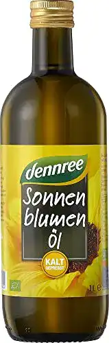Sonnenblumenöl dennree Bio nativ, kalt gepresst (1 x 1 l)