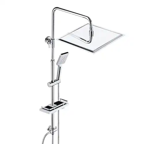 Duschsystem JOHO Edelstahl Regendusche Duschset mit Ablage