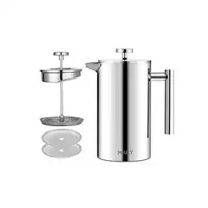 French-Press Edelstahl MaxMiuly Kaffeebereiter 0,35 Liter Klein