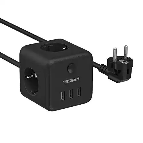 Tessan-USB-Steckdose TESSAN Mehrfachsteckdose Cube mit USB