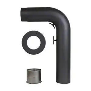 Ofenrohr LANZZAS -Set gezogen 3tlg. (fullform) gussgrau