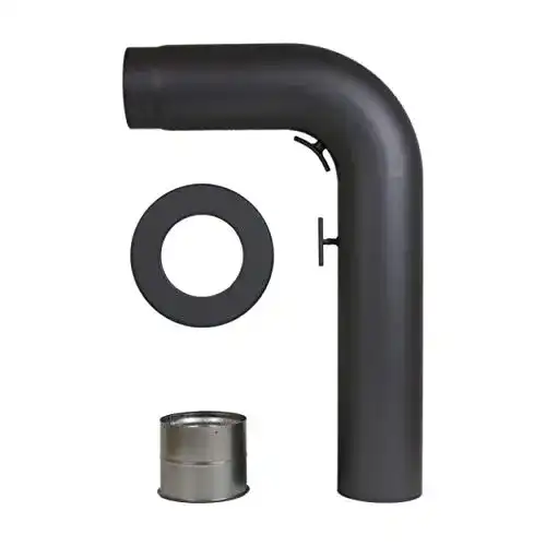 Ofenrohr LANZZAS -Set gezogen 3tlg. (fullform) gussgrau