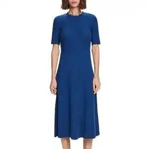 Esprit-Kleid ESPRIT Midikleid aus geripptem Jersey