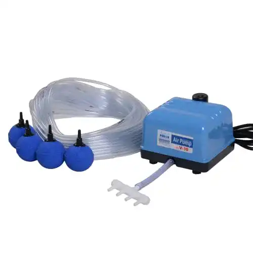 Teichbelüfter AquaForte Hi-Flow V-10 Luftpumpenset, 25 m