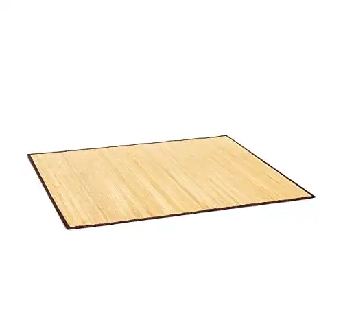 Bambusteppich Relaxdays Badvorleger Bambus, 100×80 cm