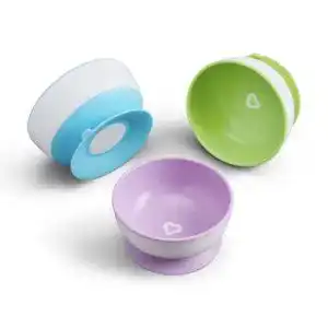 Babyteller Saugnapf Munchkin Stay Put Schalen mit Saugfuß, 3er