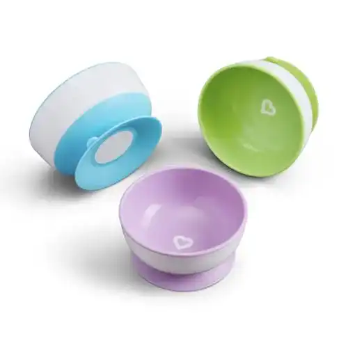 Babyteller Saugnapf Munchkin Stay Put Schalen mit Saugfuß, 3er