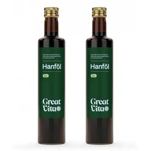 Hanföl Mea Vita MeaVita Bio, 100% rein & kaltgepresst, (2x 500ml)