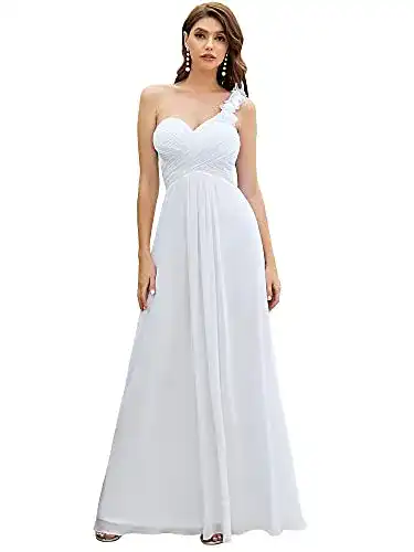 Abendkleid lang Ever-Pretty Damen Abendkleid One Shoulder A-Linie