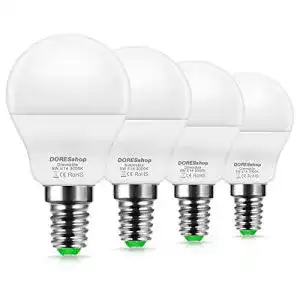 LED (E14) dimmbar DORESshop, P45 Tropfenform, 4er-Pack