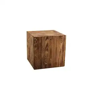 Holzquader Decorativo Holzständer, Nuss, 30 x 30 x 30 cm