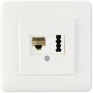 Telefondose Rutenbeck IAE/ UAE 8(6)-TAE 6 UP reinweiss, 1 Stück